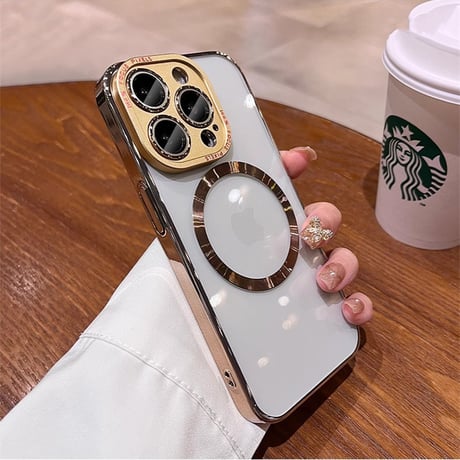 カメラ保護 iPhone16Pro/15ProMaxケース 高級感耐衝撃 MagSafe対応 クリアiPhone14/13Proカバー 耐久性 頑丈 高透明感[M3577]
