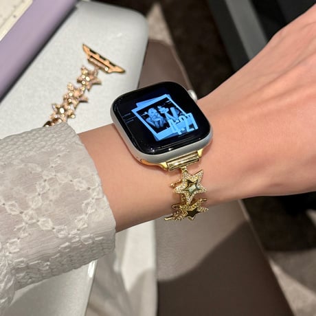 ダイヤ星  AppleWatchバンド メタル AppleWatchベルト Series 11/10/9/8 SE3/2  Ultra3/2/1 高級感高品質 人気品[M6439]