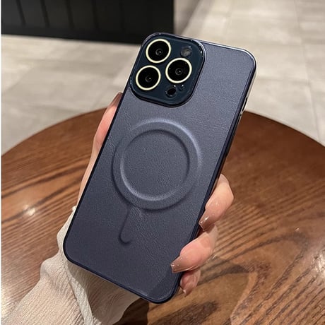 皮 MagSafe対応 iPhone15pro/15promaxケース カメラ保護 高級感 iphone14/13/12proケース 指紋防止 シンプル 人気[M3863]