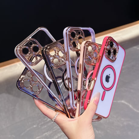 メタリックカラー iPhone16pro/16eケース Magsafe対応 カメラ保護 iPhone15promax/14/13proカバー 黄ばまない 耐久性ある [M5518]
