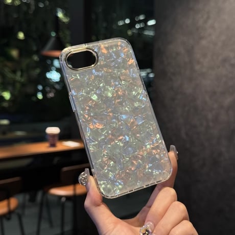 シェル柄 iPhone16eケース 上品 iPhone16pro/15/14proカバー ガールズに大人気 エレガント 丈夫[M5127]