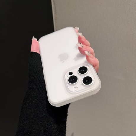指紋防止 滑り止め加工 iPhone16pro/16plusケース 半透明 シンプル風 iPhone15pro/14/13proカバー 高品質 黄ばまない [M4983]
