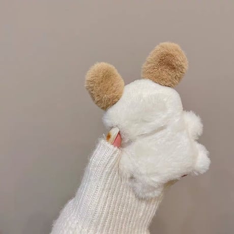 可愛い犬ちゃん airpods3ケース ぬいぐるみdog airpodsproカバー  高品質 可愛い動物デザイン 温かい フック付M1298