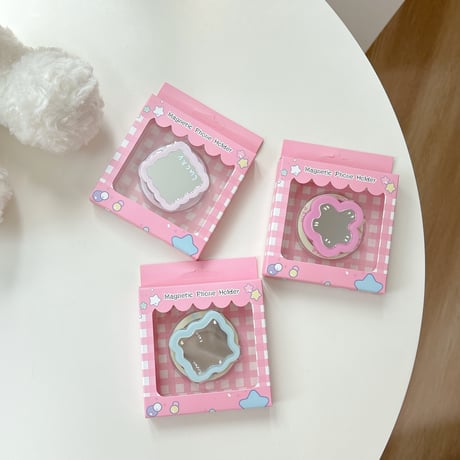 ミラー スマホグリップ スタンド マグネット式タイプ 便利  可愛い 耐久性ある ギフトに最適 夏秋に人気 [M5476]