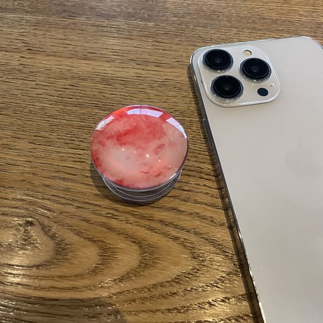 大理石調 ガラス スマホグリップスタンド  かわいいオシャレ 粘着タイプ 個性ファッション 全機種対応 ギフトにおすすめ[M2600]