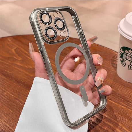 黄ばまない Magsafe対応 iPhone15/15Proケース 全面保護 iPhone14/13/12proカバー 高級感 高透明 頑丈 [M3962]