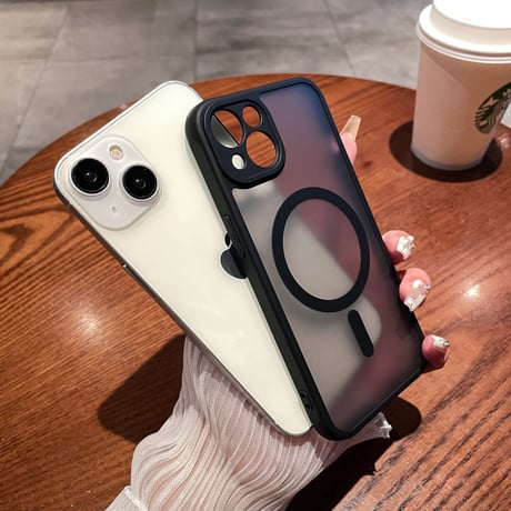 マグセーフ対応指紋付かない iphone14/14proケース 頑丈 iphone13/12pro/11proカバー 半透明 軽量 男女兼用 全面保護 [M3250]