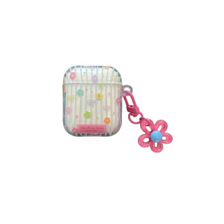 花 Airpods４ケース 春夏向け Airpods3/Pro2ケース airpodsproカバー 大人可愛い 花キーチェーン付 ギフトにピッタリ[M5169]