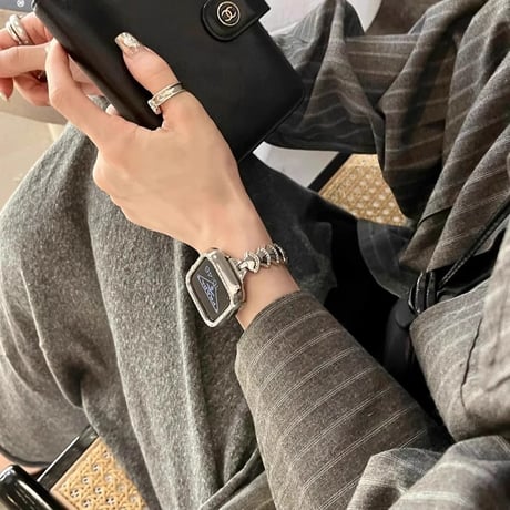 高級感メタル Apple watchバンド ビジュー Ultra2/1 Series8 7 6 5 4  3 2 SE1/2 オシャレアップルウォッチベルト 女子力UP [M4621]