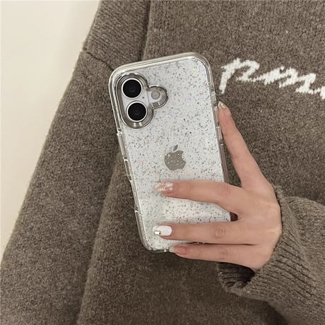 キラキラグリッター iphone16/16proカバー  頑丈 iphone15pro/14/13ケース シンプル風 シック 保護力強い [M4961]
