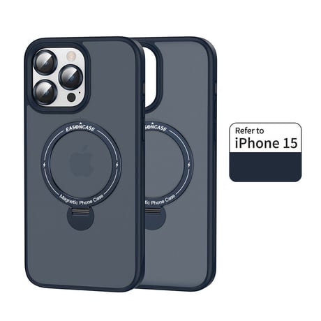 iPhone16Pro/15ProMaxケース MagSafeリングスタンド付き 指紋防止 耐衝撃 多機能便利 14/13/12pro[M3538]