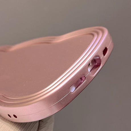 高級感豪華 iPhone14/13proケース 宝石ハートグリップ付き iPhone12pro/11カバー ピンク 落下防止波紋枠 キラキラおしゃれ[M3393]