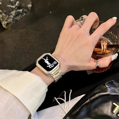 アップルウォッチ バンドベルト ステンレス鋼 高級感 AppleWatch hand Ultra2/1/SE2/1/Series9/8/7/6/5/4/3/2/1 おしゃれ[M4643]