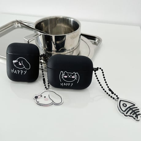 指紋防止 AirPodsPro2/Airpods3ケース かわいい猫/犬ちゃん airpods2ケース お揃い ギフトにおすすめ[M3948]
