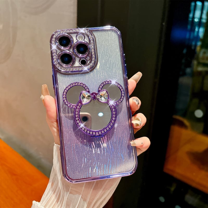ミラー iphone17pro/17Airケース ジュエリー スタンド付 iPhone16pr