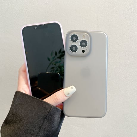 高品質指紋防止 iPhone14/14proケース 黄ばまない アイフォン13/12proカバー  半透明 マット 全面保護 シンプル薄型 [M3190]