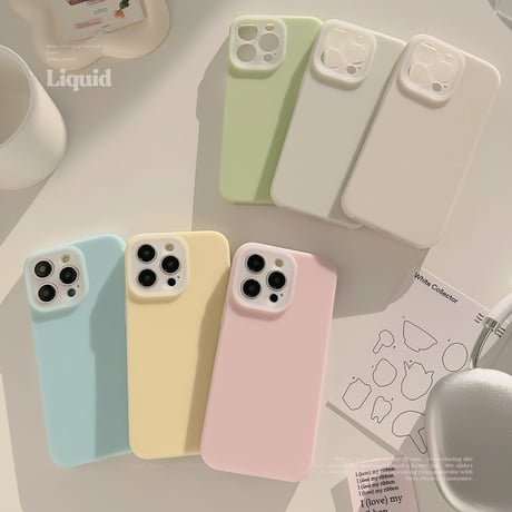 淡色系 iPhone15Pro/15ケース シリコン製 iPhone14Pro/13/12カバー 手さわりいい 丈夫 包装BOX付[M4502]
