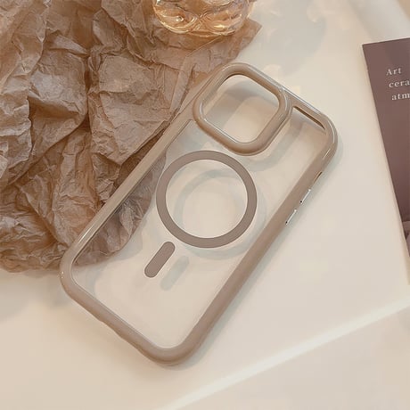 淡色Magsafe対応 iPhone15/15plus/15proケース くすみカラー iPhone14pro/13/12proカバー  頑丈 耐久性あり[M3955]