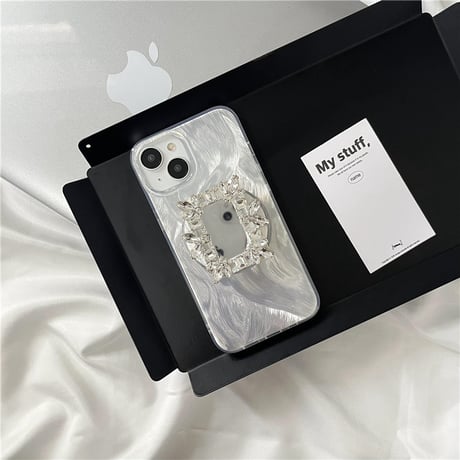 ジュエリーグリップ iPhone15Pro/15ケース magsafe対応 iPhone14pro/13/12proケース オシャレ 多機能[M4452]