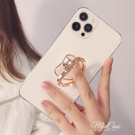 ジュエリーリンゴ スマホリング スタンド キラキラオシャレ かわいい 360度回転可能 高品質 使いやすい 男女兼用 ギフトにおすすめ[M2847]