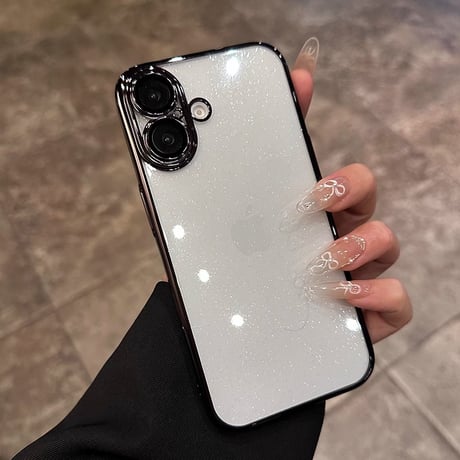 iPhone16/16Plusケース キラキラ 透明 iPhone15Pro/13/14ProMaxケース 黄ばまない ハード おしゃれ [M4594]