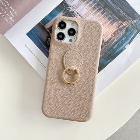 リング付レザーiphone14Plus/14proケース  高品質 高級感 iphone13mini/12/11カバー   シンプル  お揃い 実用 ファッションセンスいい[M2217]