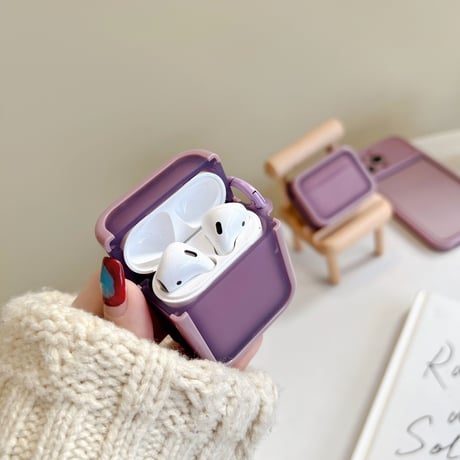 シンプル  Airpods Pro2ケース  淡色系 airpods3カバー リング付き マット 指紋防止  頑丈 ギフトにおすすめ [M2702]