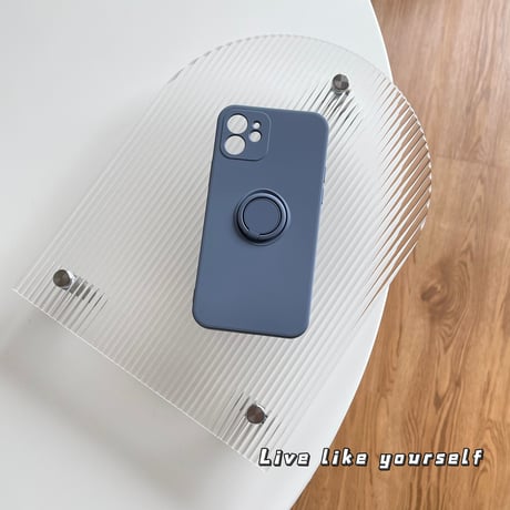 iPhone16/16Proケース リング付  高品質シリコン iphone15pro/14/13mini/12/11proカバー   シンプル  お揃い 手さわりよい スタンド[M2194]