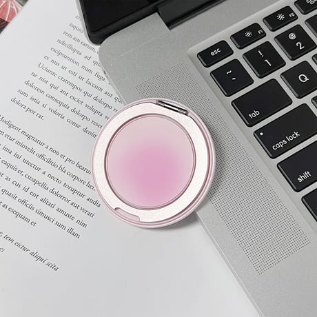 可愛いMagSafe対応スマホリング グラデーションカラー 磁石グリップ マグネット式スタンド 便利 ギフトに最適[M4862]