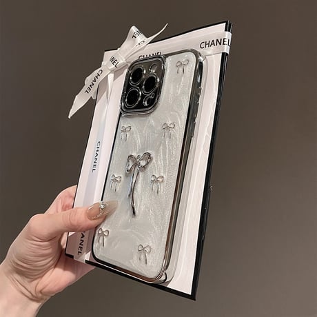 リボン iPhone16/16proケース 大人ファッション iPhone14/13pro/12ケース 高級感 おしゃれ[M4698]