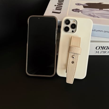 ベルト付 iPhone14pro/14promaxケース レザー製 高級感iphone13/12/11promaxカバー  頑丈  手さわりよい お揃い[M2363]