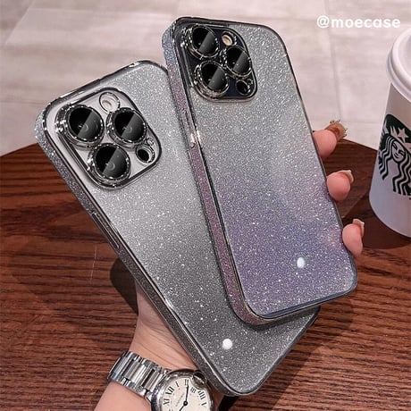 キラキラ iPhone15/15plus/15proケース オシャレ ラメ入り iPhone14/13proカバー  カメラ保護カバー付 綺麗 女子力アップ [M3560]