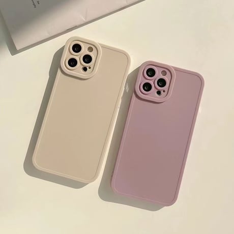 無地シンプル iphone14/13miniケース  高級感 淡色 iphone12pro/11カバー  高品質  頑丈 7色お揃い 全面保護 [M1916]