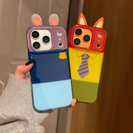 iPhone17Pro/17ケース 耳付き 可愛い iPhone17ProMax/16Pro/15ケース ペアお揃い ギフトにおすすめ [M5888]