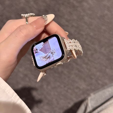 レーストリムデザイン AppleWatchバンド 高級感高品質 AppleWatchベルト Ultra3/2/1 Series 11/10/9/8 SE3/2  エレガント 美しい[M6195]