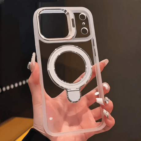 高機能高級感 iPhone17pro/16promaxケース MagSafeリングスタンドiphone15/14promax/13/12proカバー 耐衝撃 黄ばまない[M4058]