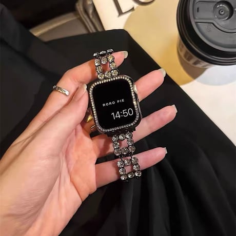 メタルビジュー Applewatch 10ベルト キラキラ 高級感 Ultra2/1/SE2/1/Series9/8/7/6/5/4/3/2/1アップルウォッチバンド おしゃれ[M4622]
