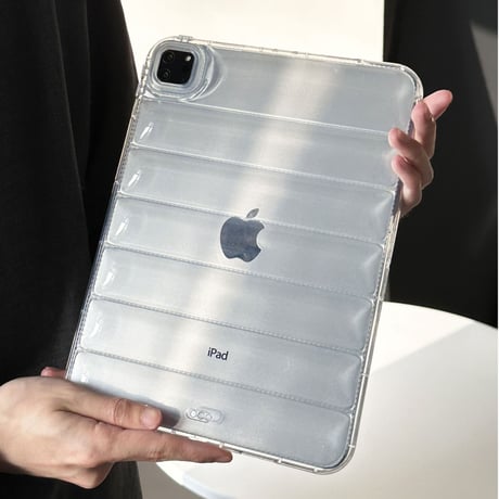 透明 ダウンジャケット iPadAirケース  艶あり iPadPro10.5/9.7インチカバー ipad mini4/5/6カバー  シンプル 耐衝撃 男女兼用[M2477]