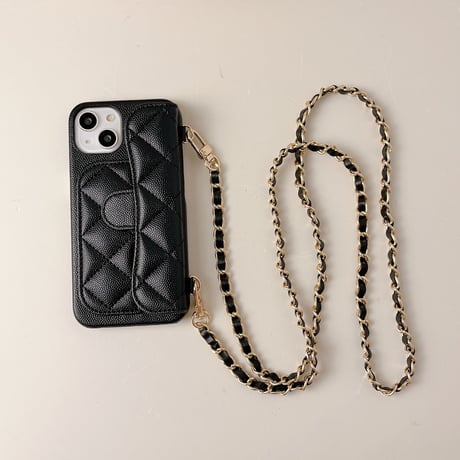 革製 iphone16pro/15ケース ショルダー/カード入れ付 アイフォン14pro/13/12/11カバー 高級感高品質 セレブ愛用 [M2349]