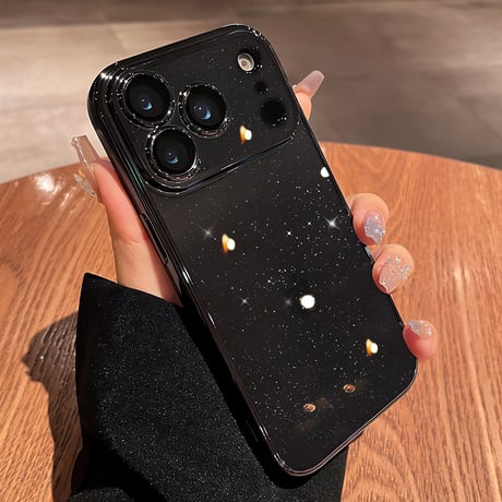 キラキラ iPhone17pro/17promaxケース おしゃれ透明 アイフォン16/15pro/13/12カバー 黄ばまないメッキ カメラ保護 軽量丈夫[M3564]