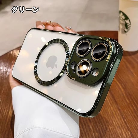 カメラ保護 iPhone16Pro/15ProMaxケース 高級感耐衝撃 MagSafe対応 クリアiPhone14/13Proカバー 耐久性 頑丈 高透明感[M3577]
