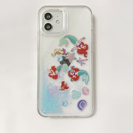 人鱼姫 グリッター iphone13/12ケース キラキラ iphone11pro/SE2/XSカバー 綺麗  面白い 頑丈 M903