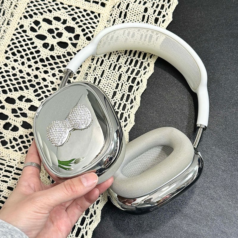 ジュエリーリボン AirPodsMaxケース 光沢感メッキ エアーポッズ