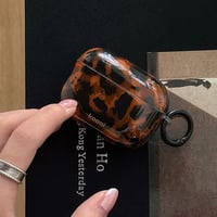琥珀色 Airpods 4ケース 大人気 シック AirpodsPro2/Pro1 Airpods3/2カバー大人可愛い リング付 ギフトにおすすめ [M4764]