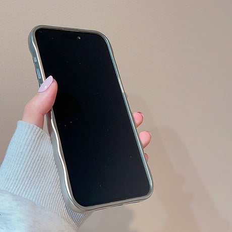 鏡付 iPhone16pro/16ケース ブルーリボン柄 iPhone15pro/14/13promaxカバー ガーリーに人気 メイク直し鏡[M5533]