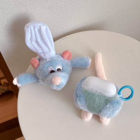 ネズミぬいぐるみ Airpods Pro3ケース キュート Airpods4/3ケース  AirpodsPro2/Pro1カバー 可愛い プレゼントにおすすめ [M5880]