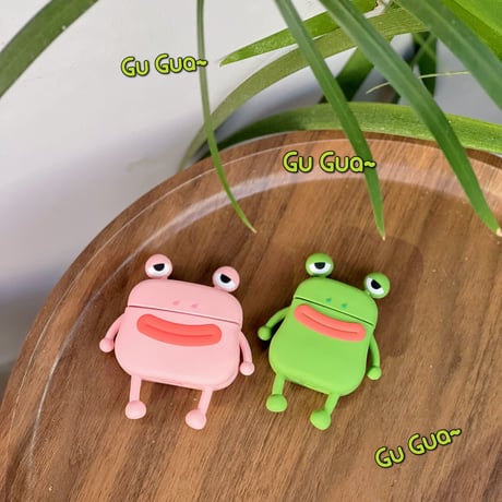 可愛いカエル airpods3ケース  お揃い airpodsproカバー  超キュート 頑丈  シリコン プレゼントにおすすめ[M2132]