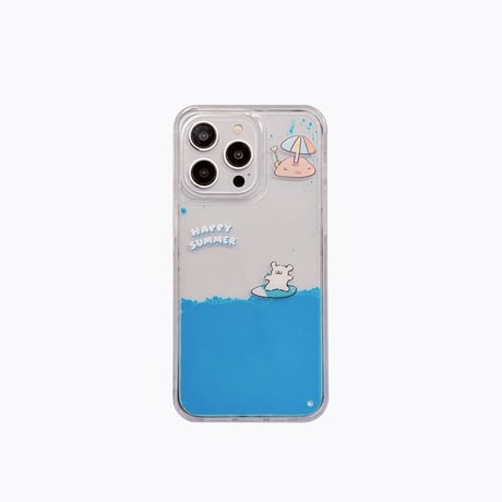 液体 iPhone15/15proケース サーフィンする犬ちゃん iphone14/13/12proカバー ストレス解消 面白い ギフトに最適[M4085]