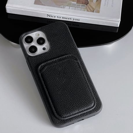 レザーカード収納 アイフォン14/13ミニケース シンプル風 iphone12mini/11pro/SEカバー 頑丈 耐久性 男女兼用[M2609]