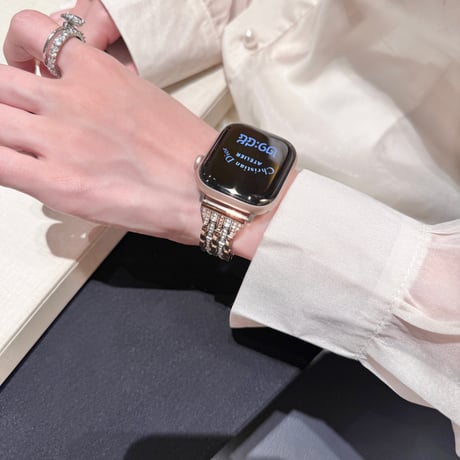 ダイヤ AppleWatchバンド 高級感 上品 AppleWatchベルト Series 11/10/9/8 SE3/2  Ultra3/2/1 高品質 キラキラ感たっぷり[M6456]